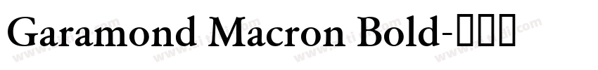 Garamond Macron Bold字体转换